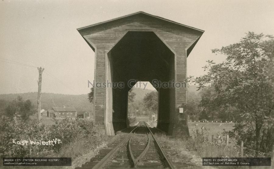 Postcard: Railroad Covered Bridge, East Wolcott, Vermont